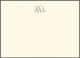 Triple Thick Classic Monogram Border Flat Note Cards - Raised Ink Image 1 of 4